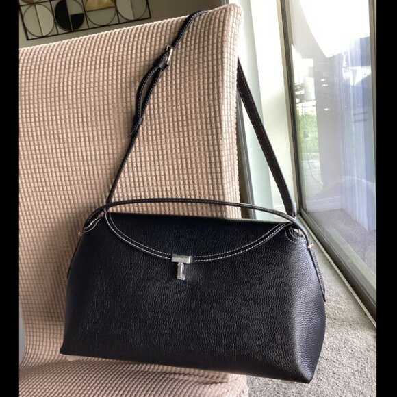 Toteme Handbags - Toteme T Lock Black Leather Bag